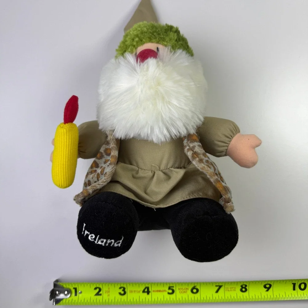 Set of 2 Christmas Gnomes Santa Ireland Germany Plush Stuffed Toys Festive Decor